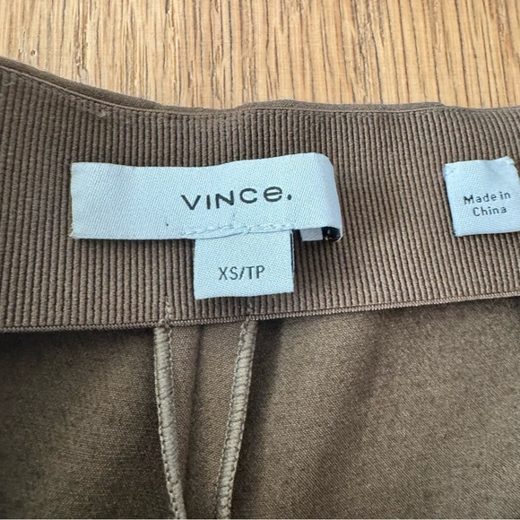 Vince XS High-Rise Stretch Flare Crop Pants Olive Night Green Work Career - Picture 5 of 12